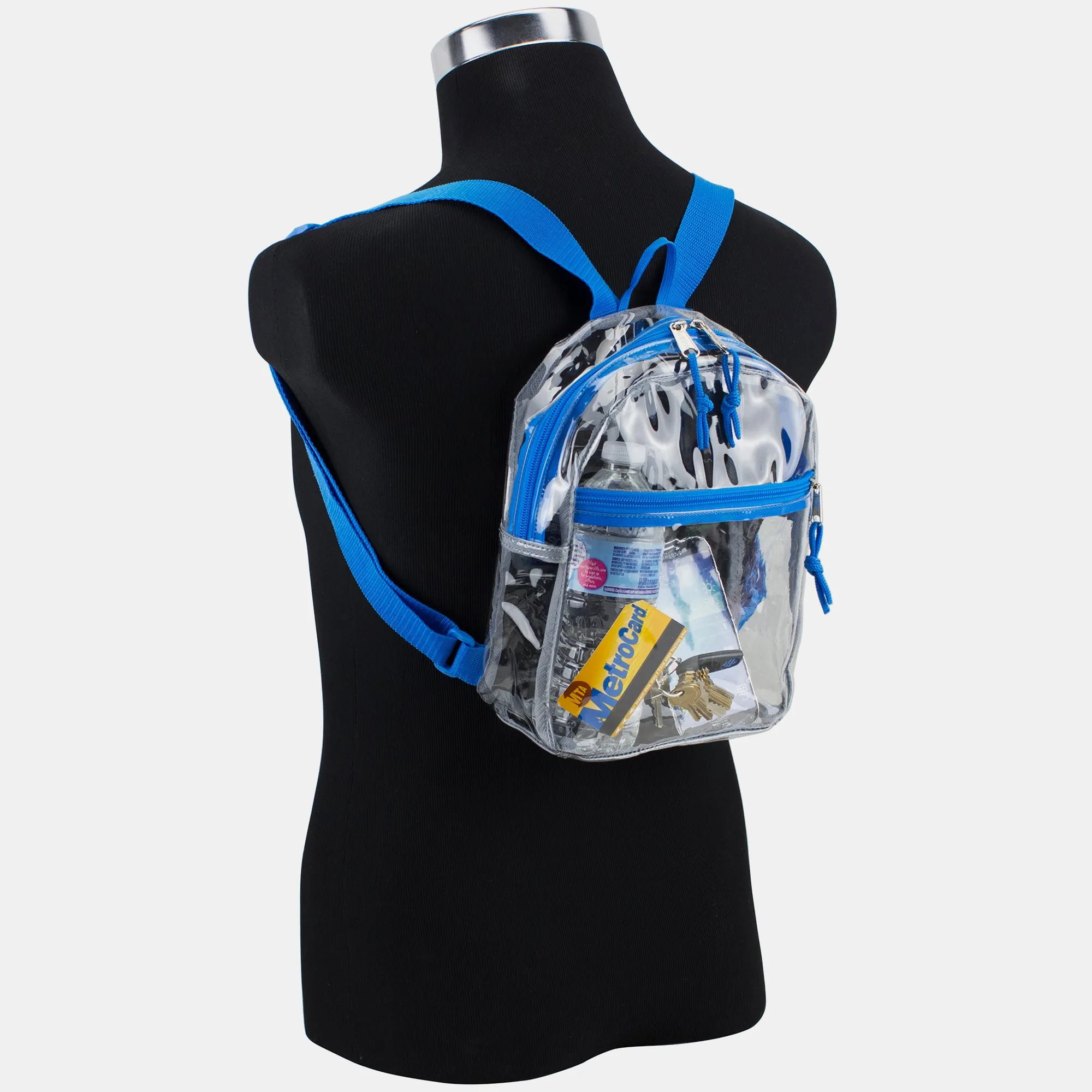 100% Transparent Clear Mini Backpack with Adjustable Straps