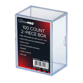 2-Piece 100-Count Clear Card Storage Box