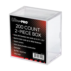 200 Count 2-Piece Clear Card Storage Box