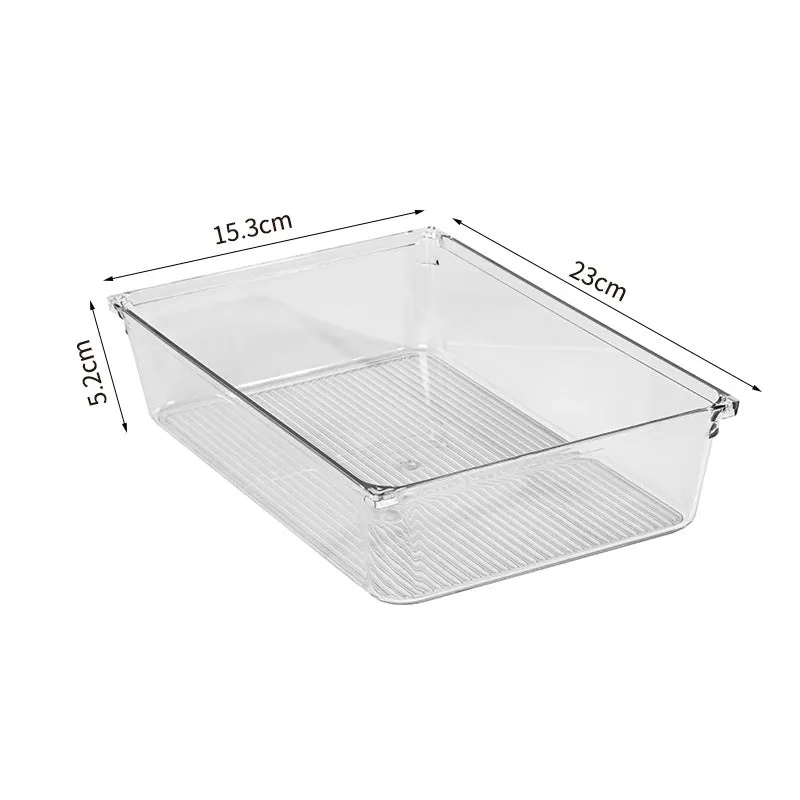 25Pcs Mixed Sizes Rectangular Clear Storage Box