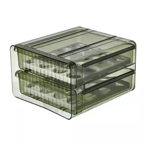 32 Grid Large Capacity Drawer Type Egg Storage Container-Green