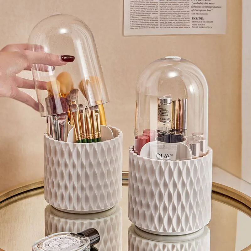 360 Rotating Large Capacity Transparent Makeup Storage Box