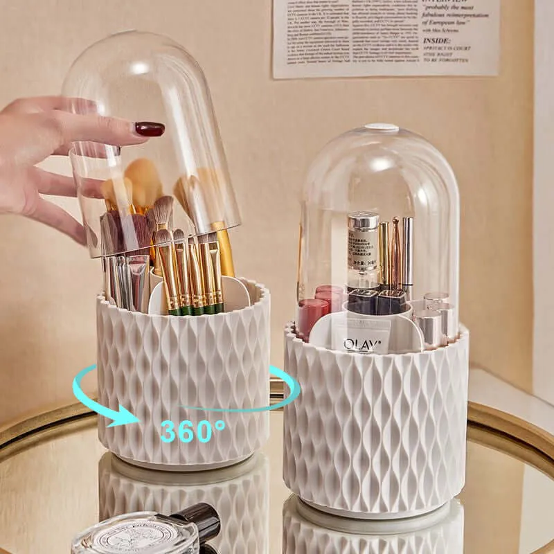 360 Rotating Large Capacity Transparent Makeup Storage Box