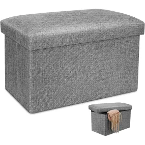 76CM Storage Ottoman Double Foot Rest-Grey