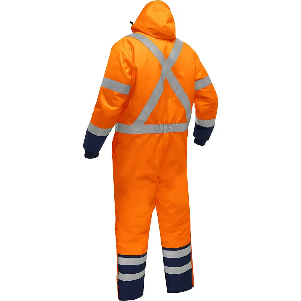 Bisley 344M6453X-ORNV/3X ANSI Type R Class 3 Extreme Cold Coverall with X-Back