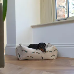 Box Bed For Dogs in Woodland Peacock by Lords & Labradors