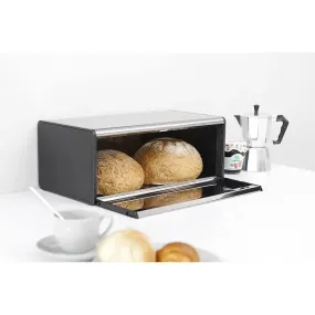 Brabantia Fall Front Bread Bin Brilliant Steel Large Capacity