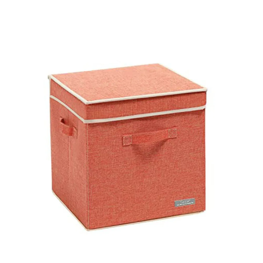 Colorful Storage boxes with Lids Closet Bin (13*13*13 in)