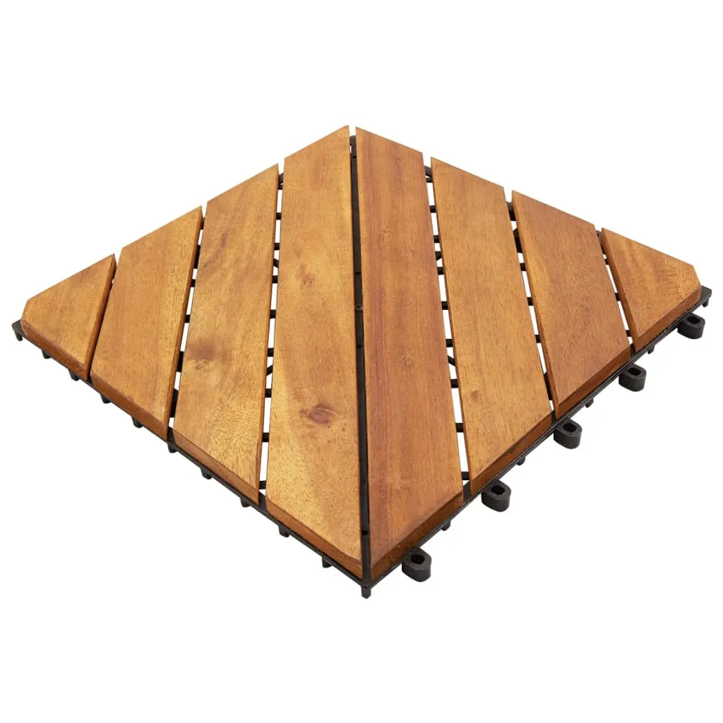 Decking Tiles 10 pcs 30x30 cm Solid Acacia Wood