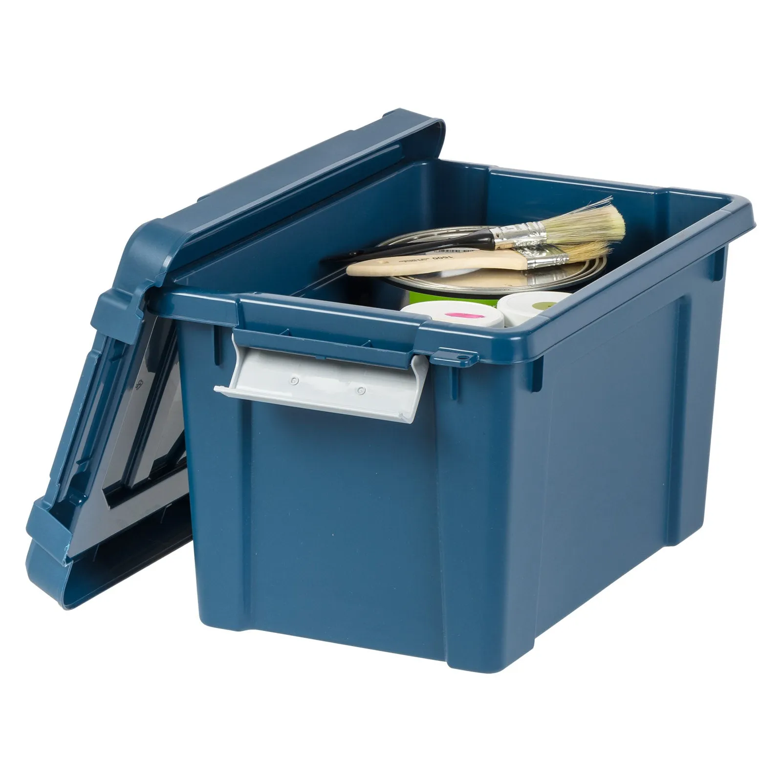 Eco-Friendly Heavy 20qt. Duty Totes for Storage with Easy-Grip Handles, 6 Pack