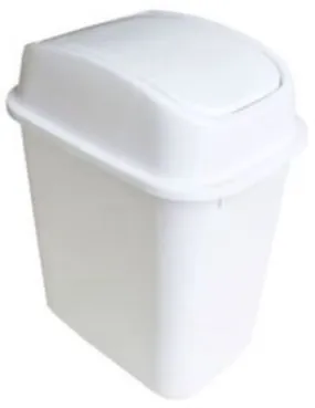 Flip Top Lid, Waste Bin, 15 Lit White