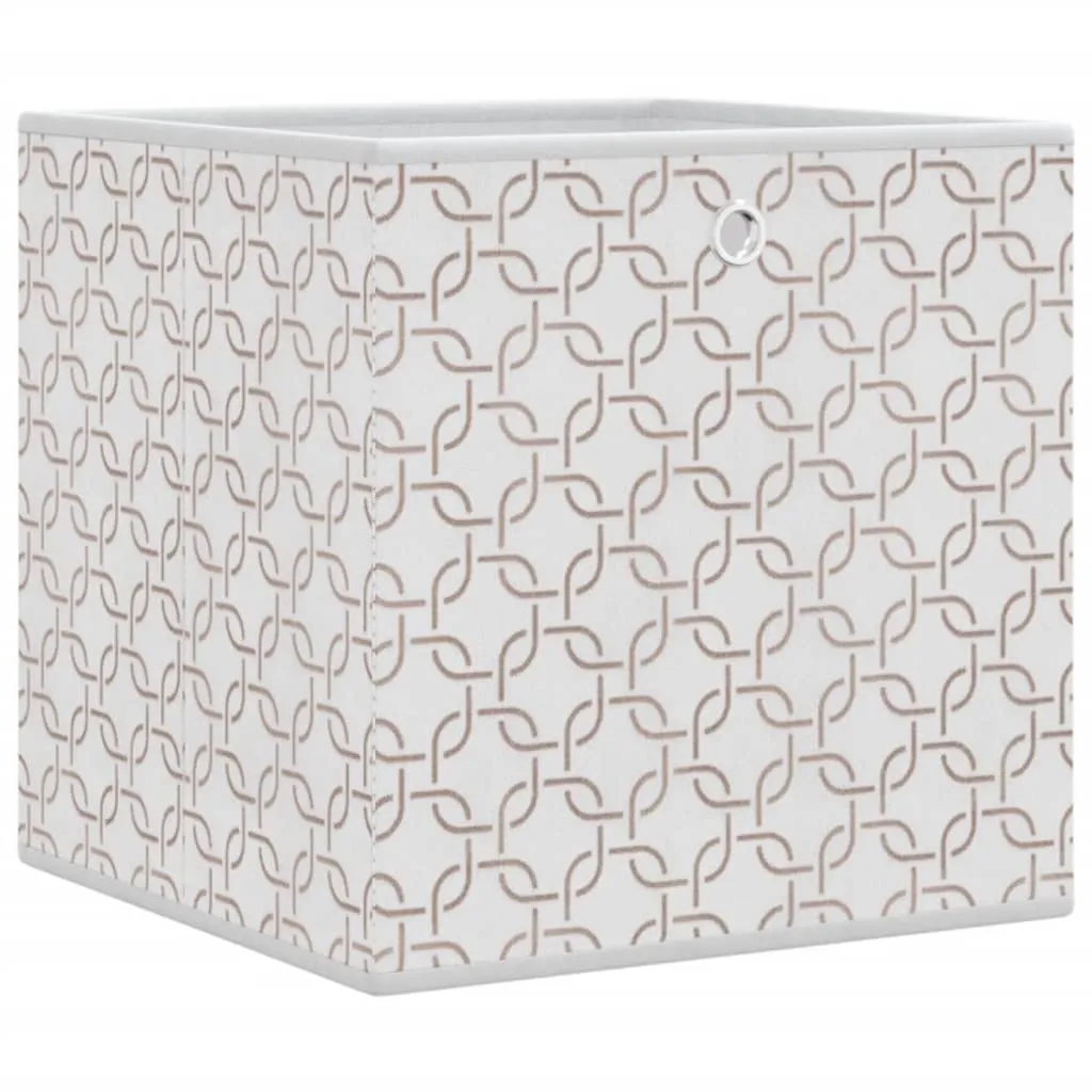 Foldable Storage Boxes 4 pcs Cream 32x32x32 cm Non-woven Fabric