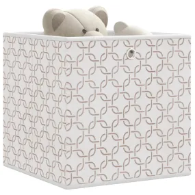 Foldable Storage Boxes 4 pcs Cream 32x32x32 cm Non-woven Fabric