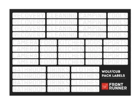 Front Runner Wolf/Cub Pack Campsite Organizing Labels