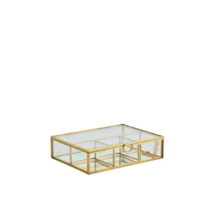 Laura storage box gold 17.5x13 H4.5