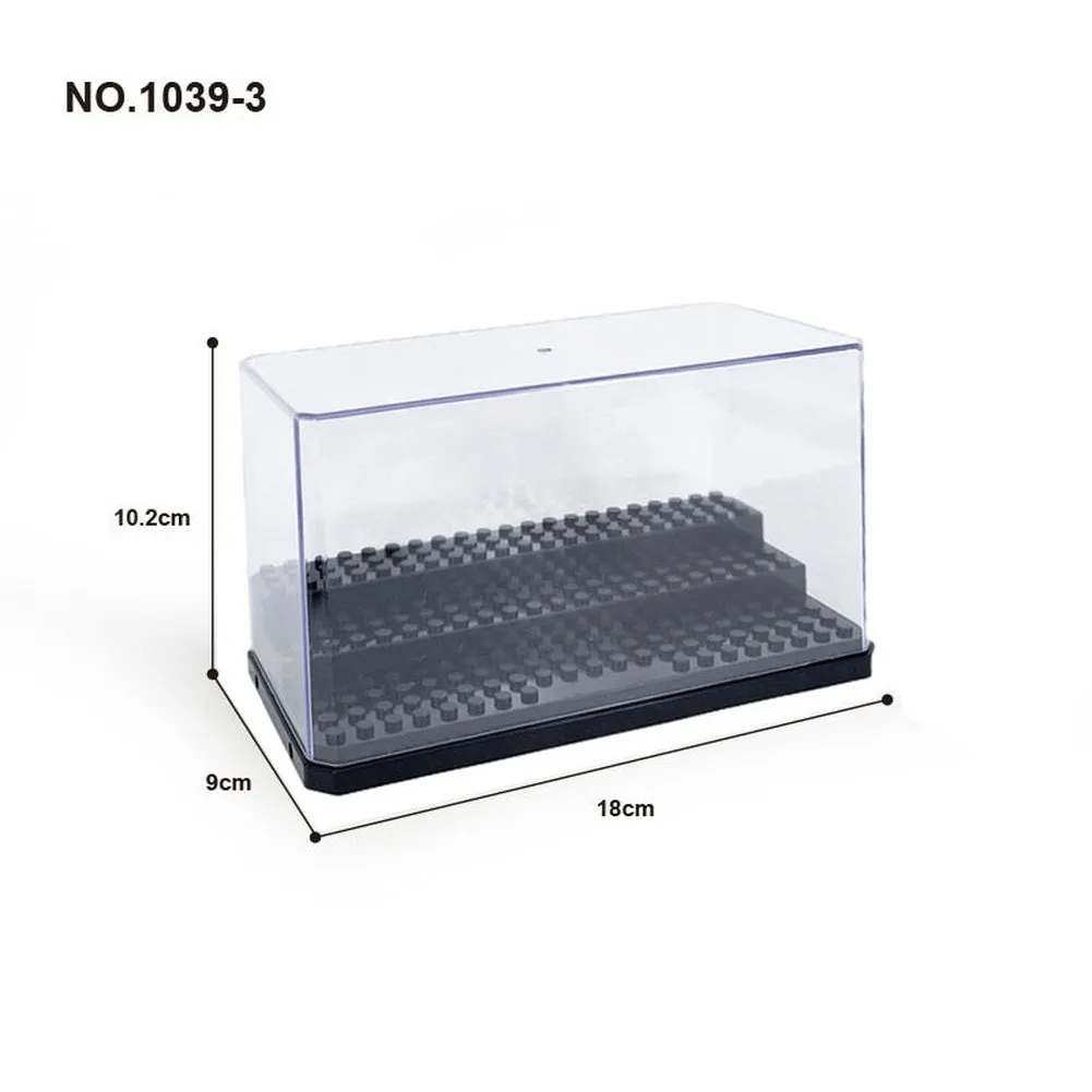 MOC  Compatible  Acrylic Display Case/Box 3 Steps Dustproof Base Plate Assembly Building Blocks Dolls Display Case Figures Storage Box Kids Toys