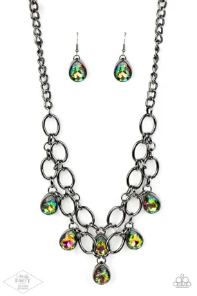 Paparazzi Show Stopping Shimmer - Multi Oil Spill Necklace