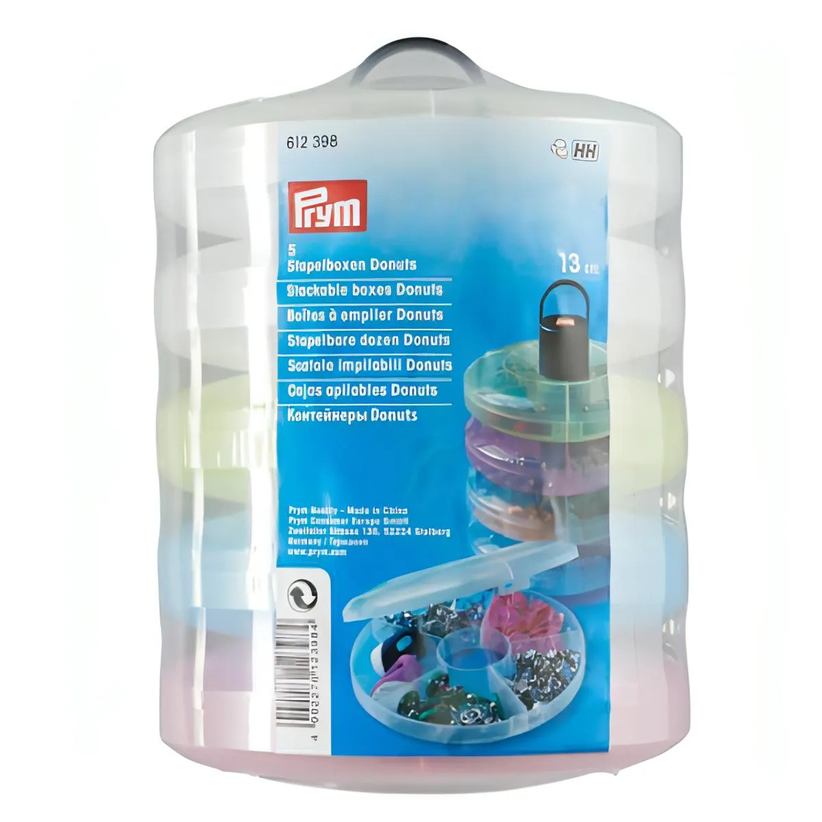 Prym Stackable Donut Storage Boxes - 13 x 18cm (Set of 5)