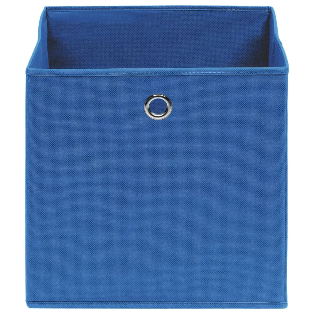 Storage Boxes 10 pcs Non-woven Fabric 28x28x28 cm Blue