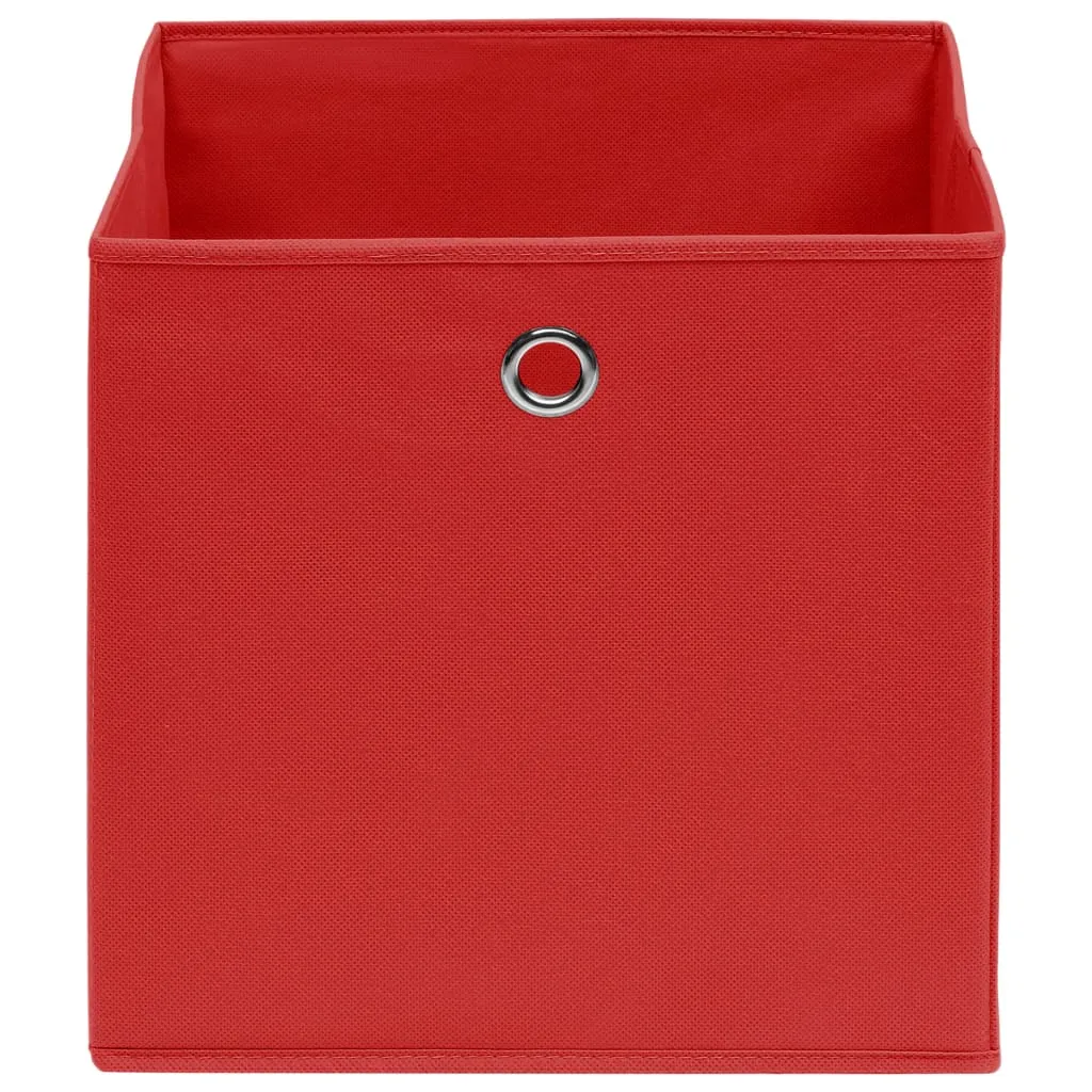 Storage Boxes 4 pcs Red 32x32x32 cm Fabric