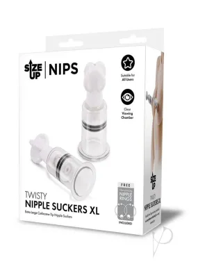 Su Twisty Nipple Suckers Xl Clr/blk