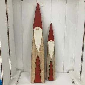 Wooden Santa/Red Tree